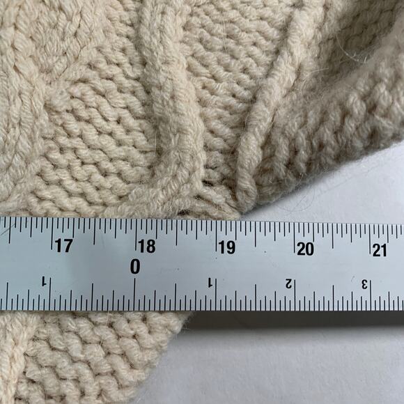 Vanessa Bruno S Suzanne Cable Knit Cardigan Sweater Belted Beige - Picture 7 of 9